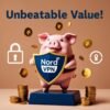 Piggy bank representing Nord VPN Yearly Shared Account value