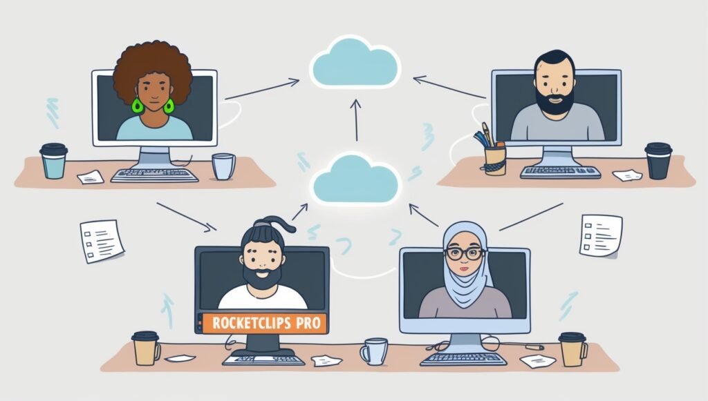 Collaborative video editing with RocketClips Pro