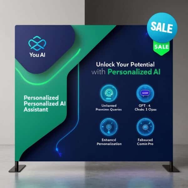 You AI personalized AI assistant sale banner with unlimited premium queries