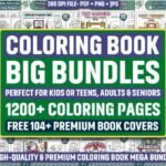 Coloring book mega bundle for all ages – 1200+ KDP-ready pages