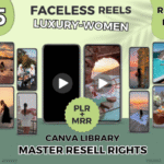 Luxury Faceless Reels for Instagram – PLR & MRR Editable Templates