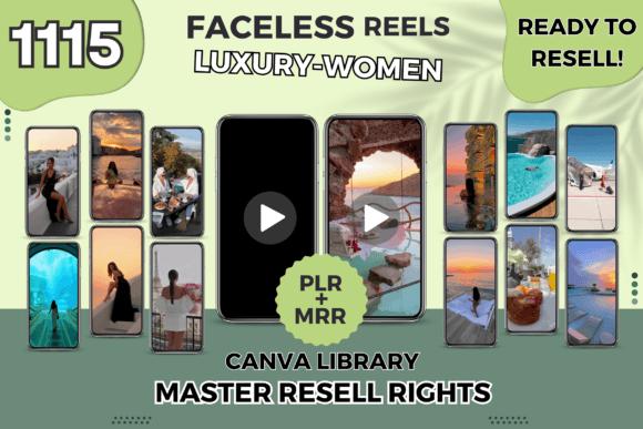 Luxury Faceless Reels for Instagram – PLR & MRR Editable Templates