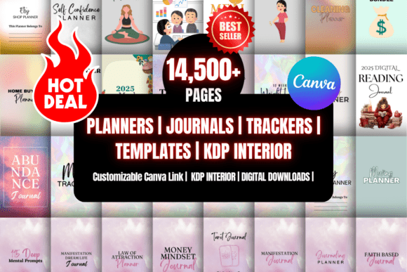 1000+ Canva Templates for Planners, Journals, and Trackers – Lifetime License