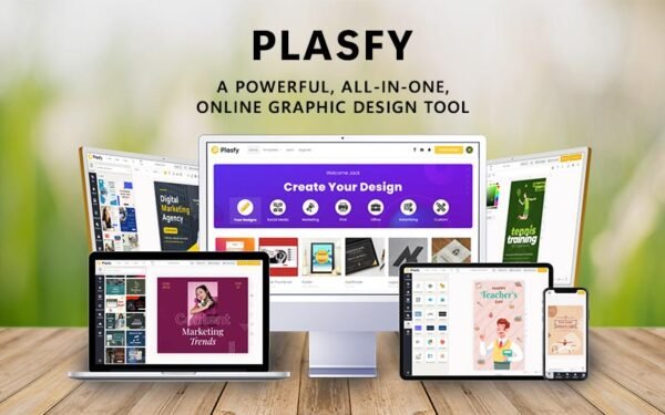 Plasfy Lifetime Access – 18,000+ Templates & 30M+ Assets with Commercial Rights