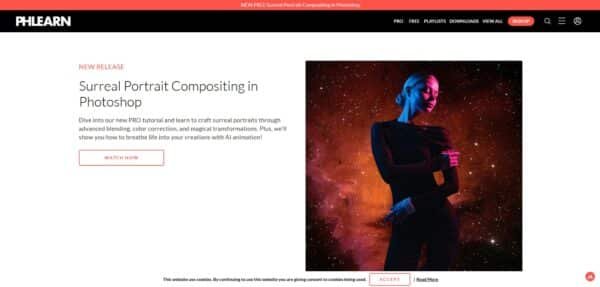 PHLEARN Pro 1 Year Plan – Learn Photoshop & Lightroom Online with Premium Tutorials