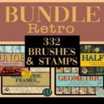 332 Vintage Retro Procreate Brushes