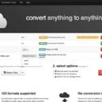 CloudConvert Dashboard Showing File Format Options