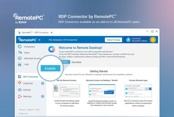 RemotePC SOHO Remote Desktop Access Interface