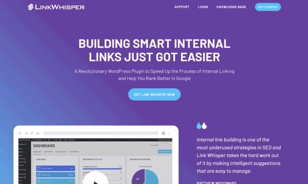 Link Whisper Internal Linking WordPress Plugin Dashboard