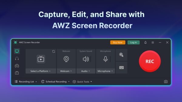 AWZ Screen Recorder Interface
