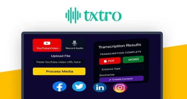 TXTRO AI Transcription Dashboard