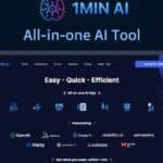 1minAI dashboard showing multi‑AI chat and media tools